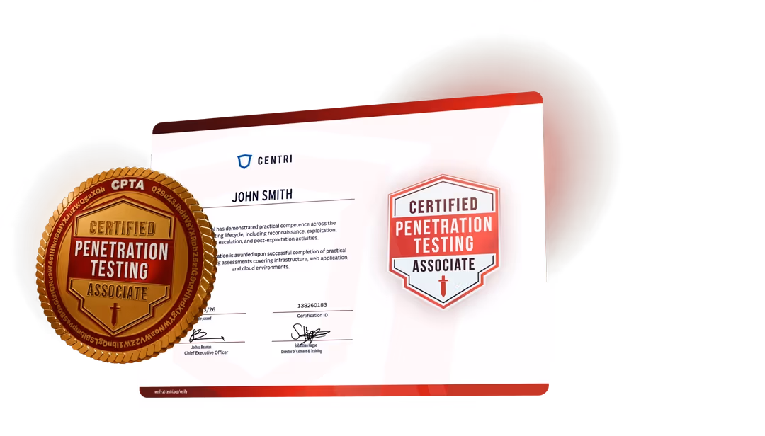 Image of a Centri certification coin