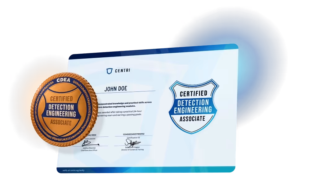 Image of a Centri certification coin